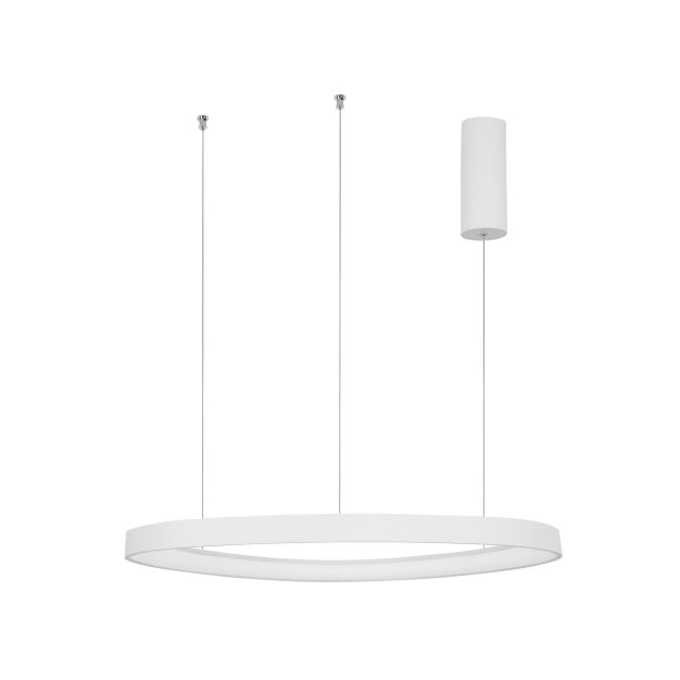Nova Luce Esteva - lampe suspendue - Ø 65 x 150 cm - 48W LED dimmable inclus - blanc sable
