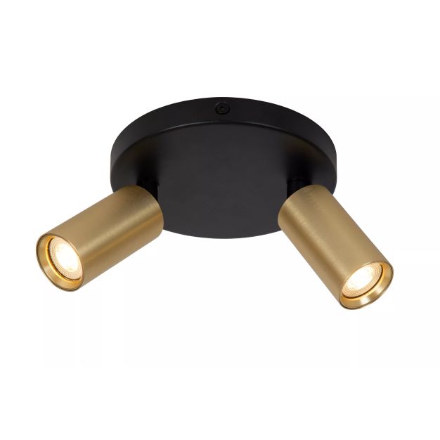 Lucide Ritmo - spot en saillie 2L - Ø 15 x 11,1 cm - noir avec or