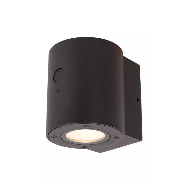 Lucide Perth - Applique d'extérieur avec capteur solaire jour/nuit - 12,6 x 9 x 10,5 cm - 1W dimmable LED inclus - IP54 - noir