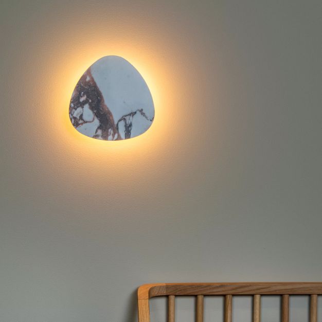 Lucide Kamien - applique murale - 20 x 3,8 x 20 cm - 6W LED inclus - blanc et noir