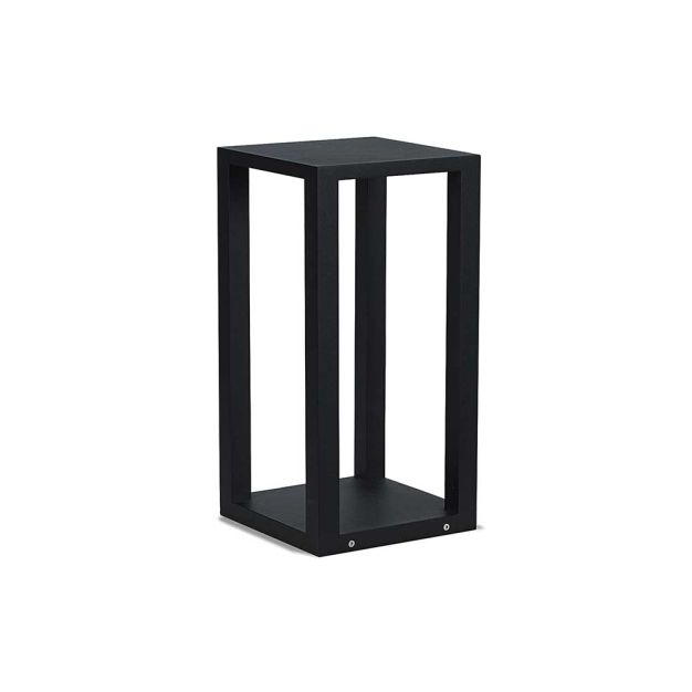 Artdelight Kenton - lampe de jardin - 20 x 20 x 40 cm - 10W LED dimmable inclus - IP54 - noir