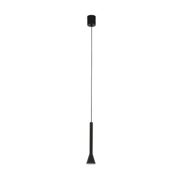 Nova Luce Navan - lampe suspendue - Ø 6 x 150 cm - 6W LED inclus - noir mat