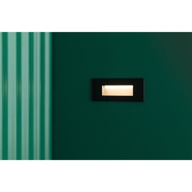 Faro Dart - applique encastrée - 19 x x 3,6 x 8 cm - 5W LED inclus - IP65 - noir mat