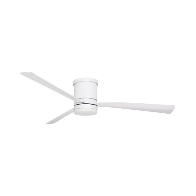 Nova Luce Silky - ventilateur de plafond avec lumière et télécommande - Ø 132 x 25 cm - 18W LED inclus - blanc mat