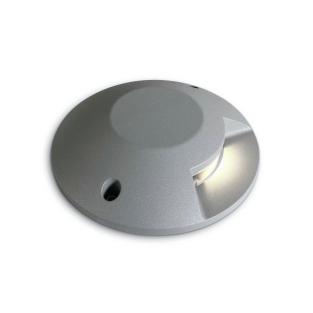ONE Light Ground Surface Mounted Range - spot au sol - Ø 20 x 4,2 cm - 6W LED inclus - IP67 - gris
