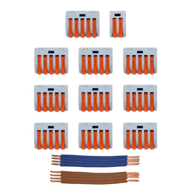 wago kit de connexion pour plaque de plafond avec 15 points lumineux