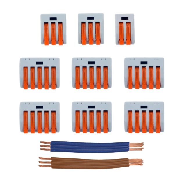 wago kit de connexion pour plaque de plafond avec 11 points lumineux