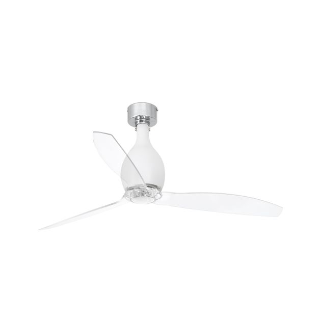 Faro Mini Eterfan - ventilateur de plafond avec télécommande - Ø 128 cm - blanc mat et transparent