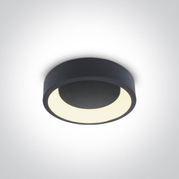 ONE Light LED Decorative Plafo Round CCT V - plafonnier - Ø 30 x 8 cm - 20W LED inclus - anthracite