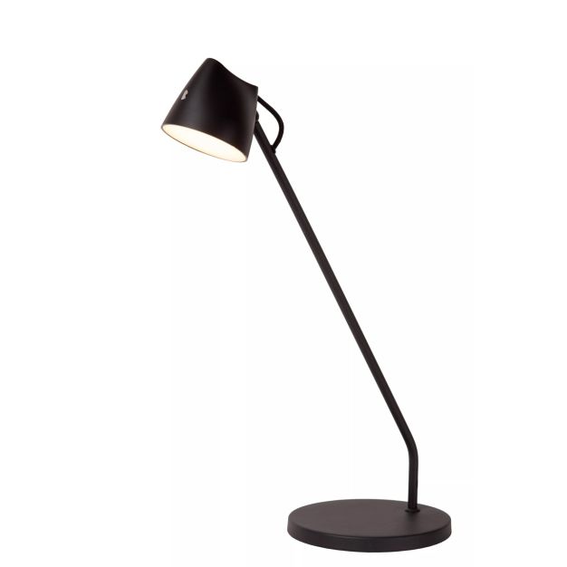 Lucide Milne - lampe de table - 16 x 31,7 x 42 cm - 8W dimmable LED inclus - noir