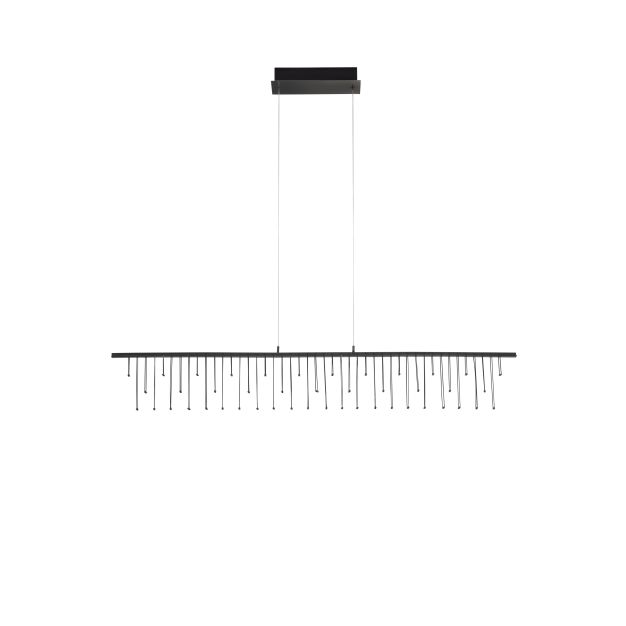 Nova Luce Stellar - lampe suspendue - 120 x 150 x 8 cm - 17W dimmable LED inclus - noir sablé
