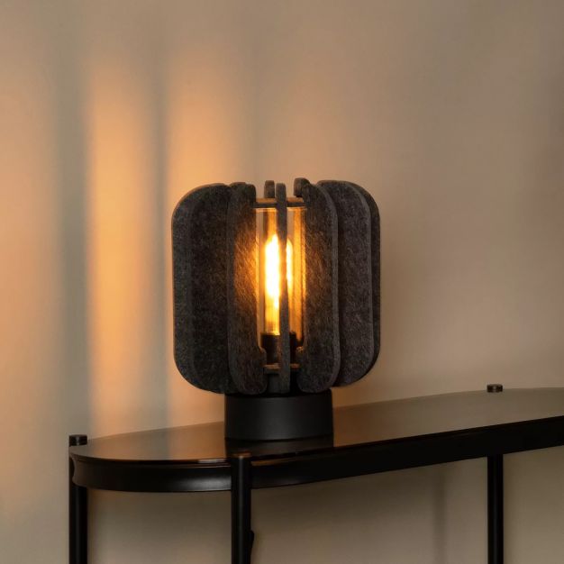 Lucide Rafal - lampe à poser - Ø 23 x 31 cm - gris