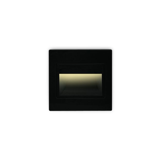 ONE Light Indoor Square Wall Recessed - applique murale encastrée - 9,4 x 3,5 x 9,4 cm - 1,5W LED inclus - noir