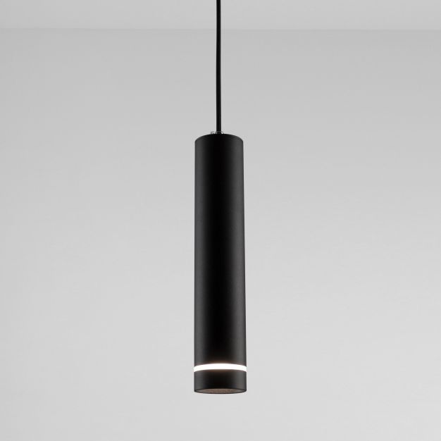 Nova Luce Esca - lampe suspendue - Ø 6 x 150 cm - noir sable