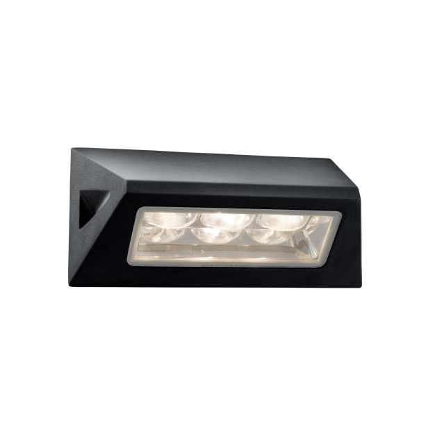 Searchlight Ashby - Applique d'extérieur - 21 x 11,4 cm - 3W LED inclus - IP44 - noir