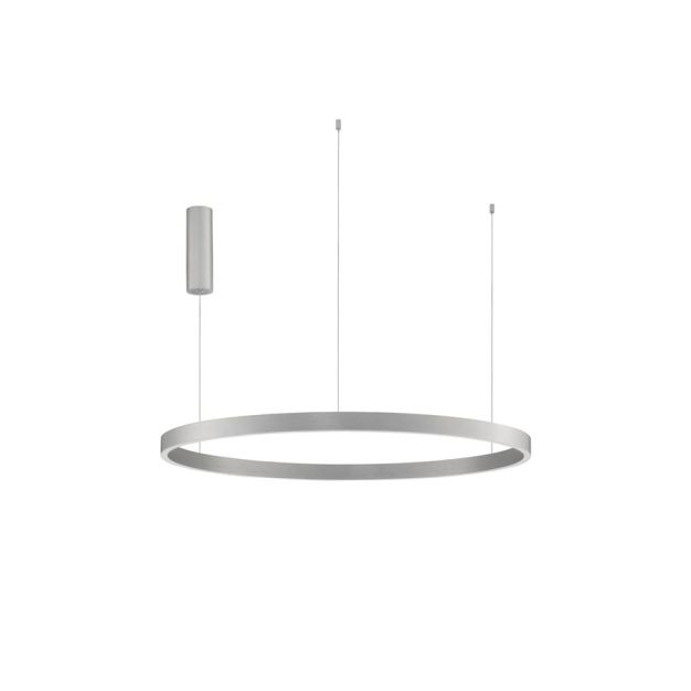Nova Luce Elowen - lampe suspendue - Ø 98 x 150 cm - 106W LED dimmable inclus - silver