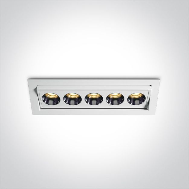 ONE Light Mirror Adjustable Boxes - spot encastrable - 158 x 50 mm, 150 x 43 mm encastrable - 12W LED inclus - blanc