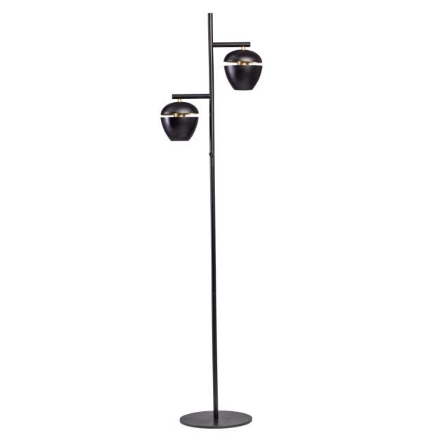 ETH Claire - lampadaire - Ø 30 x 165 cm - noir et laiton