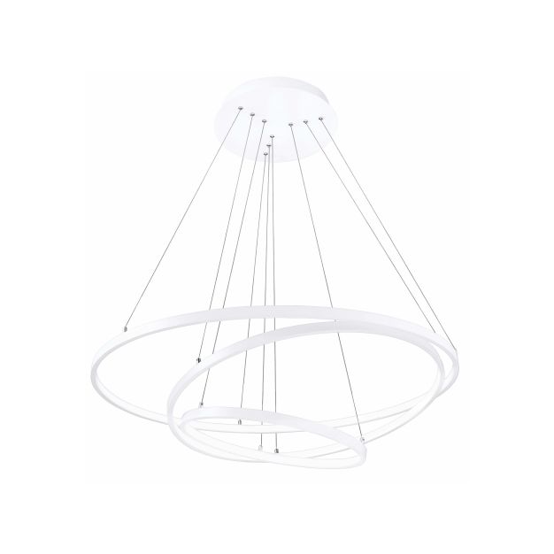 Nova Luce Dea - lampe suspendue - Ø 80 x 120 cm - 145W LED inclus - blanc mat
