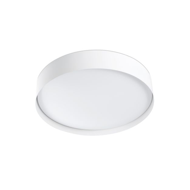 Faro Vuk - plafonnier - Ø 36,6 x 7,1 cm - 40W LED inclus - IP44 - blanc mat