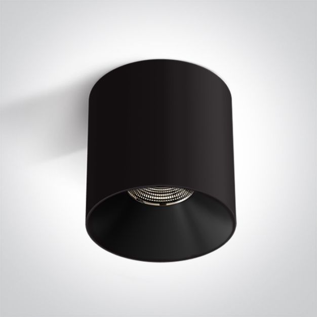 ONE Light Wall & Ceiling LED - spot en saillie 1L - Ø 12 x 12 cm - 25W LED inclus - noir