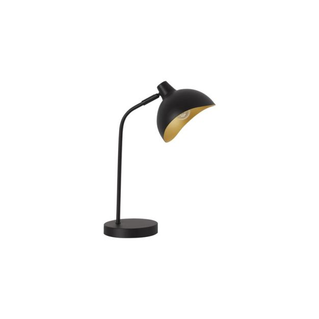 Nova Luce Geti - lampe de table - Ø 13 x 2,5 cm - noir et or