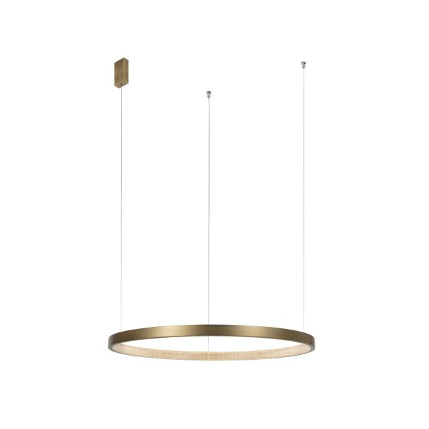 Nova Luce Vegas - lampe suspendue - Ø 85 x 180 cm - 30W LED inclus - laiton antique