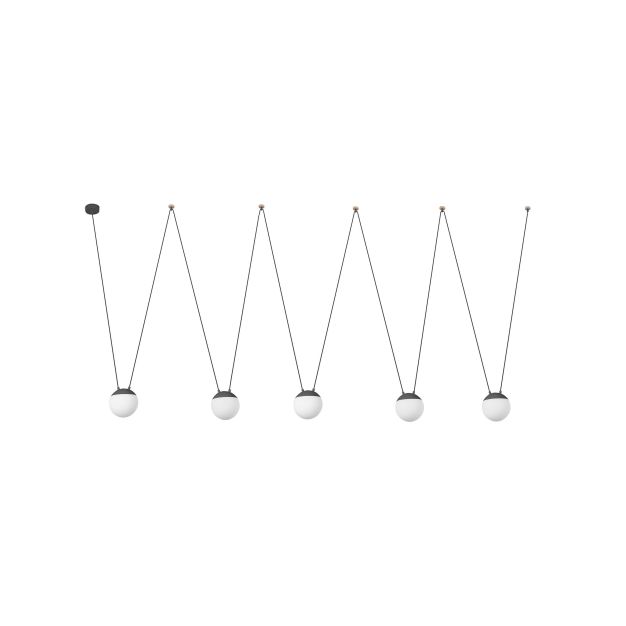 Faro Mine - lampe suspendue 5L - gris foncé - plastique