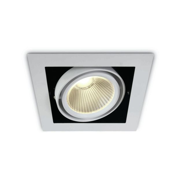 ONE Light COB Box Type Shop - spot à encastrer - 185 x 185 mm, 160 x 160 mm taille d'encastrement - 30W LED inclus - blanc
