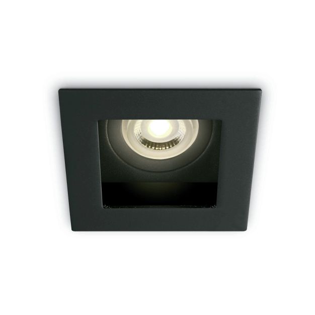 ONE Light Dark Light Square - spot encastrable - 96 x 96 mm, 80 x 80 mm format encastrable - noir