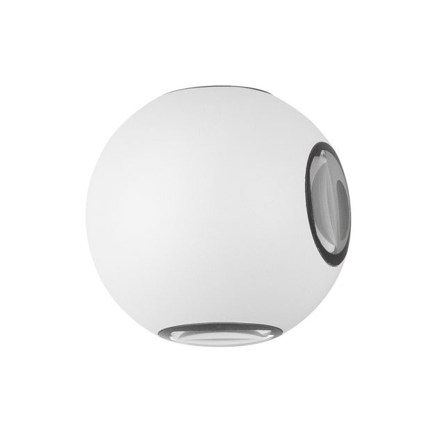Nova Luce Como - applique d'extérieur - Ø 11 x 8,5 cm - 4 x 1W LED inclus - IP54 - blanc