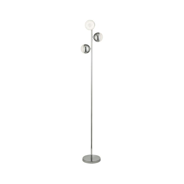 Searchlight Marbles - lampadaire - Ø 25 x 152 cm - 5W LED inclus - chrome