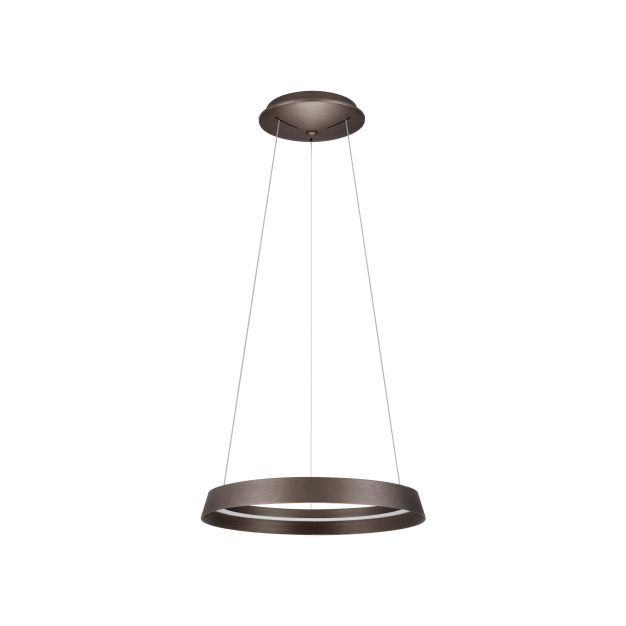 Nova Luce Ormi - lampe suspendue - Ø 45 x 150 cm - 38W dimmable LED inclus - brun café brossé