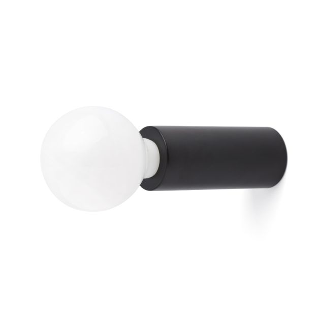 Faro Ten - plafonnier/mural - Ø 6 x 14 cm - noir mat