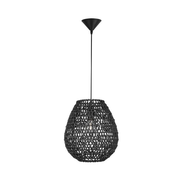 Nova Luce Griffin - lampe suspendue - Ø 30,5 x 215 cm - noir