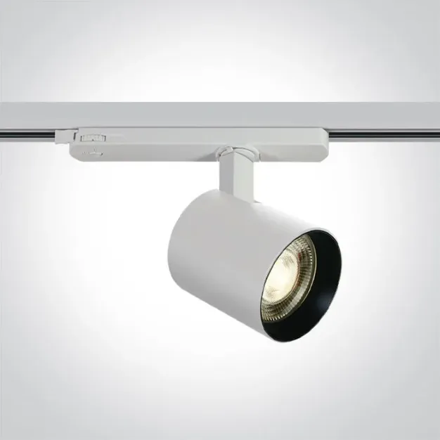 ONE Light COB Shop Range - spot sur rail - Ø 8 x 6 cm - LED 10W/15W/20W incluse - blanc - couleur de lumière blanc chaud