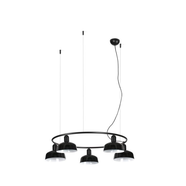 Faro Tatawin S - suspension - Ø 90 x 100 x 210 cm - noir satiné et noir brillant