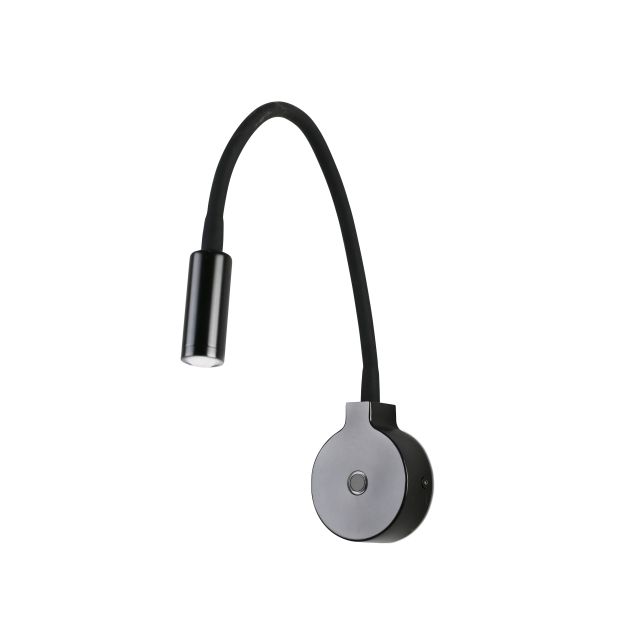 Faro Pixie - applique murale avec interrupteur - 8 x 3 x 39 cm - 2W LED inclus - noir mat