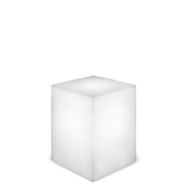 New Garden Cuby 53 - lampe de table extérieure avec câble - 43 x 43 x 53 cm - 7W LED inclus - IP65 - blanc