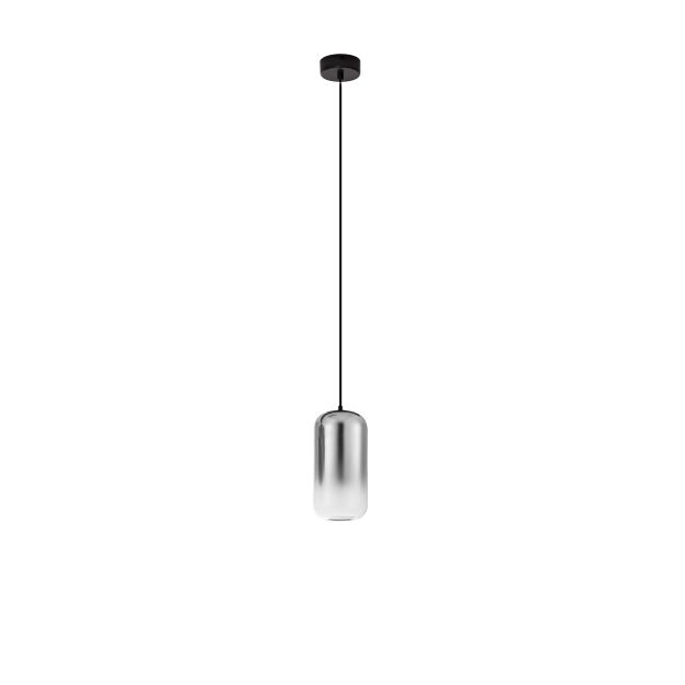 Nova Luce Aelia - lampe suspendue - Ø 10 x 150 cm - 3W LED inclus - noir mat et gris fumé