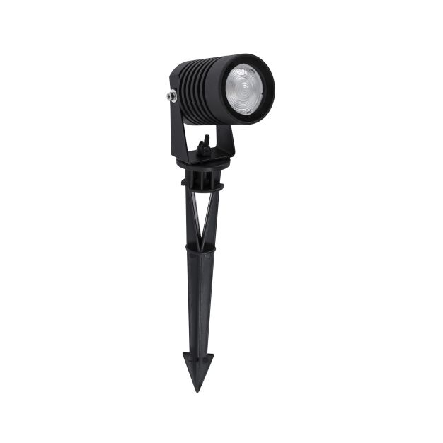 Nova Luce Stake - spot de sol sur piquet - 5 x 9 x 33 cm - 5W LED inclus - IP65 - noir