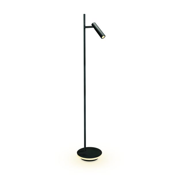 ONE Light - lampadaire - 140 cm - 3W + 8W LED inclus - noir