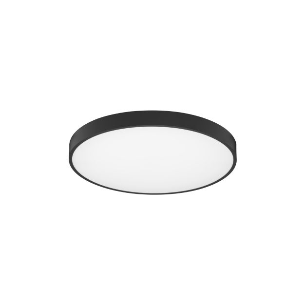 Nova Luce Perfect Profile - plafonnier - Ø 60 x 10 cm - 40W LED dimmable inclus - noir