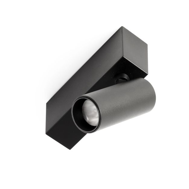 Faro Neso Hole - spot pour rail magnétique avec Casambi - Ø 3,5 x 10 x 8 cm - 5W LED blanc chaud (3000K) inclus - 40° faisceau - noir