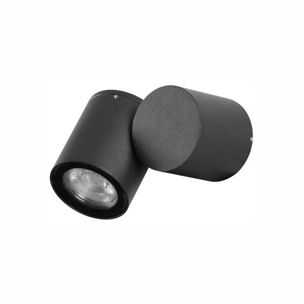 Nova Luce Focus - spot en saillie - 6 x 11,5 x 9,5 cm - IP54 - noir