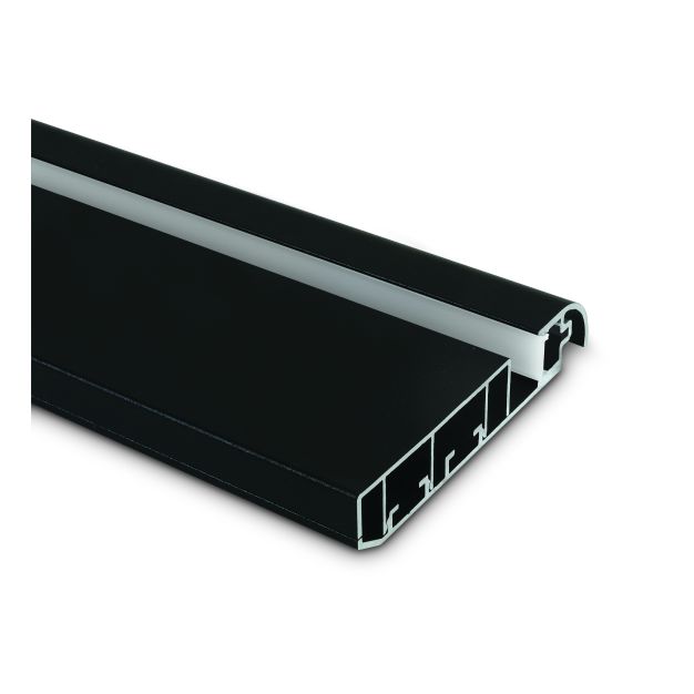 ONE Light - profilé de plinthe en aluminium - 1,6 x 8 cm - longueur 200 cm - noir
