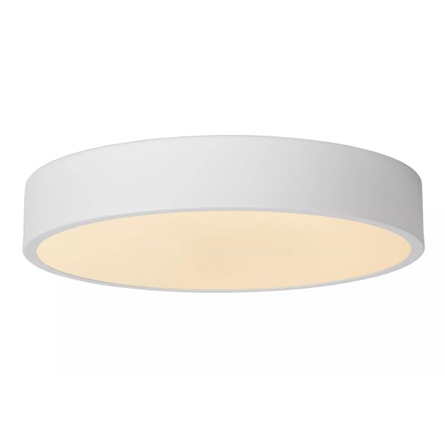 Lucide Unar - plafonnier - Ø 30 x 5 cm - 18W LED dimmable inclus - 3 niveaux de dimmer - blanc