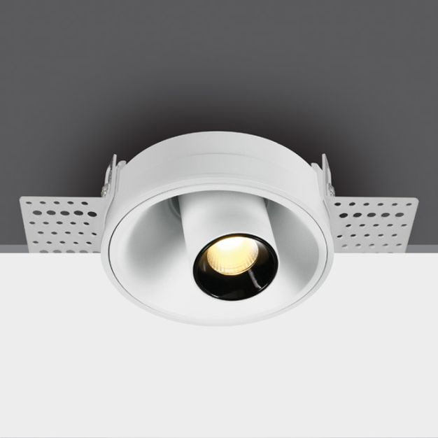 ONE Light Trimless COB Spot - spot à encastrer - Ø 85 mm, Ø 88 mm à encastrer - 7W LED dimmable inclus - blanc