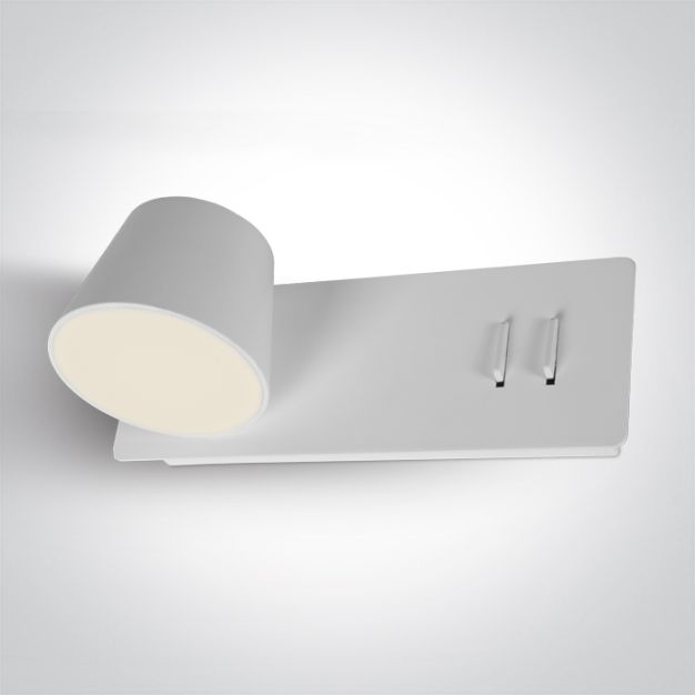 ONE Light Reading Spots - applique murale avec interrupteur - 22 x 12 x 8 cm - 6W + 4W LED inclus - blanc [duplicated].
