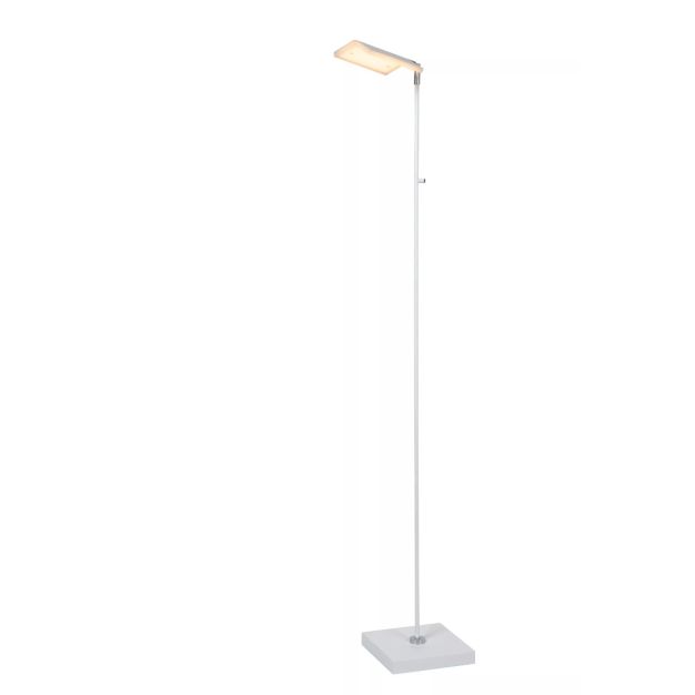 Lucide Aaron - lampadaire - 20 x 20 x 134 cm - 10W dim to warm LED inclus - blanc